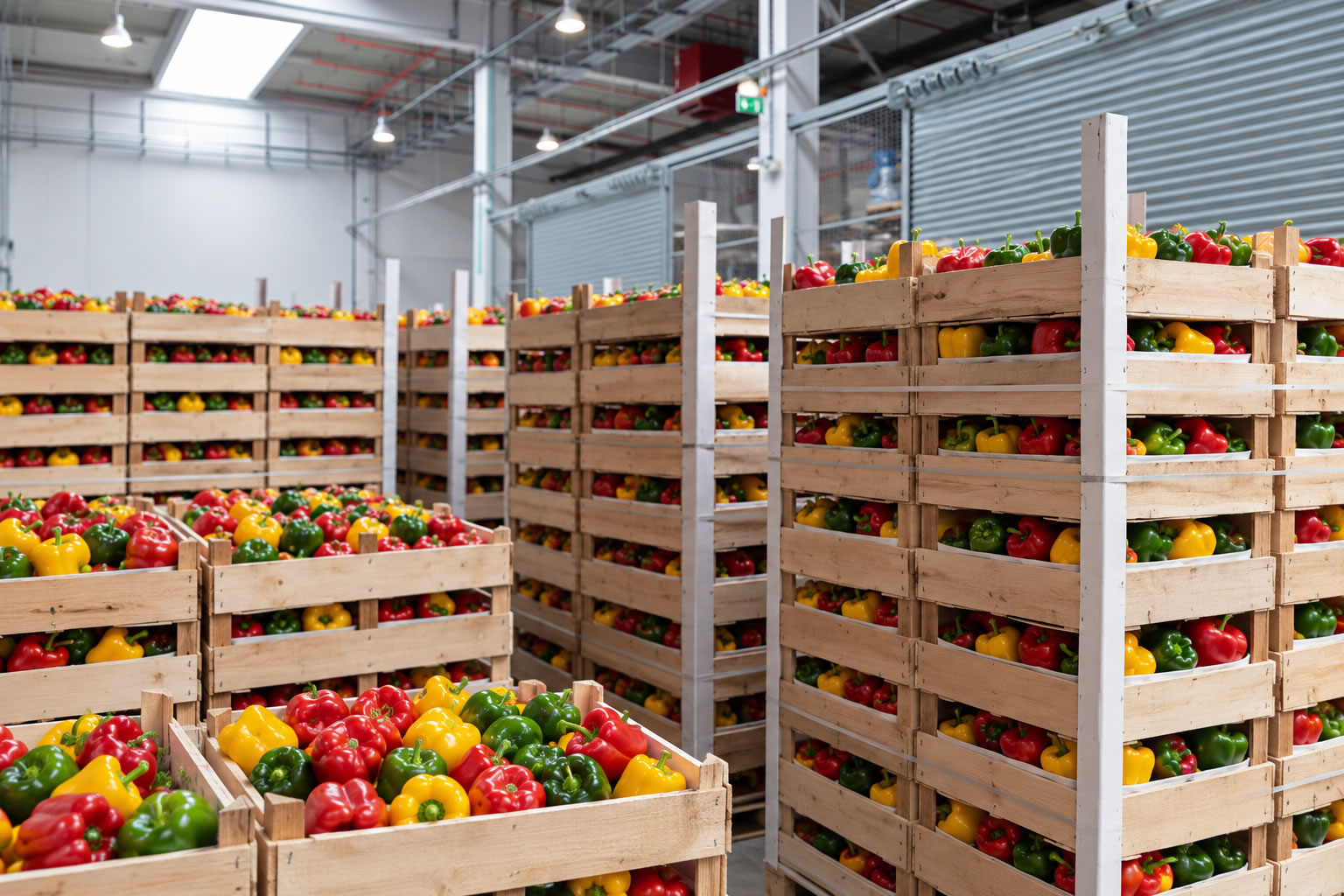 Dry storage area for fresh produce